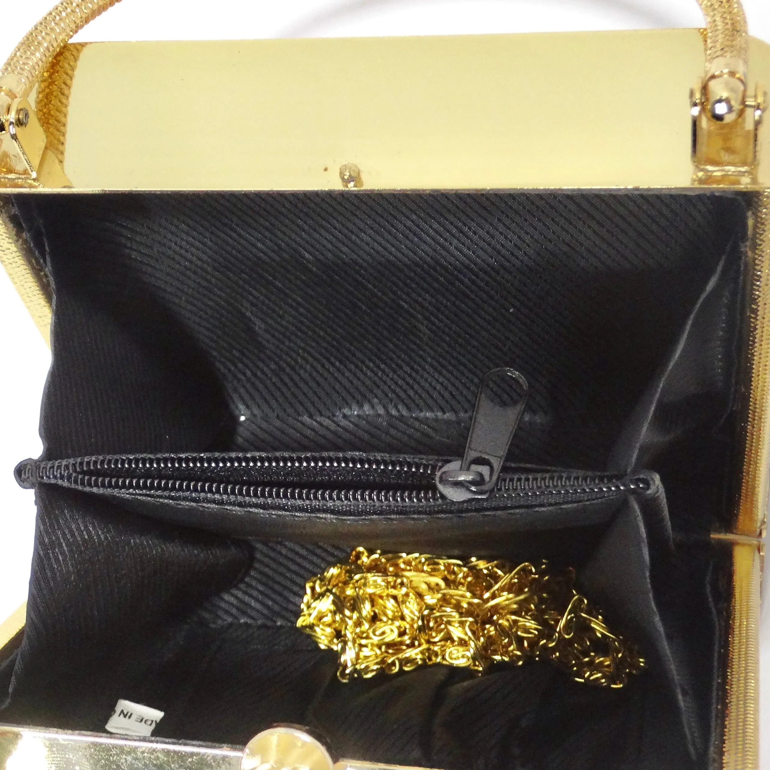 Colleen Lopez Pink and Gold Plated Minaudière Bag