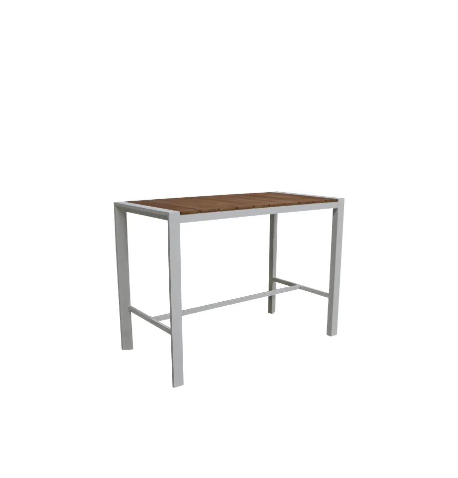 Copenhagen Outdoor Bar Table 1500 - White & Teak