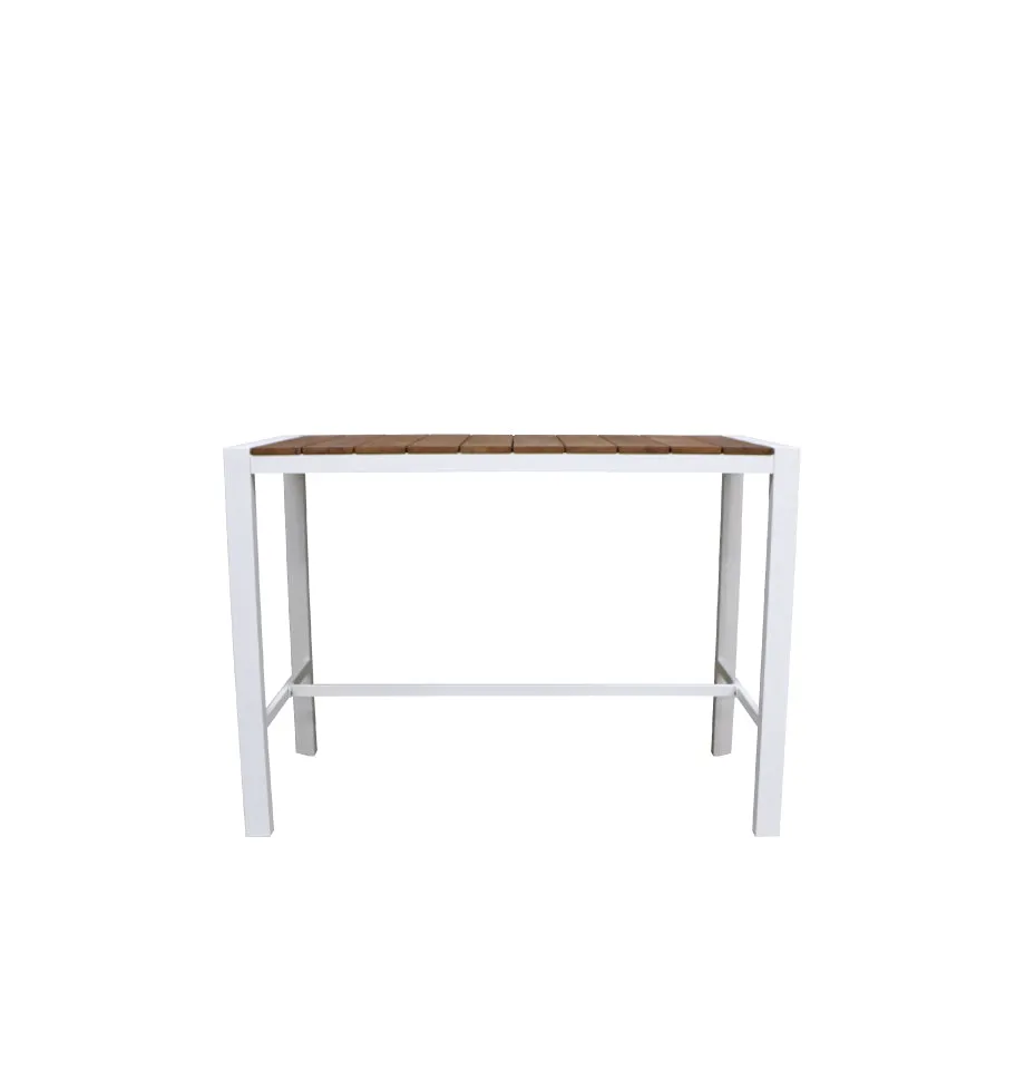 Copenhagen Outdoor Bar Table 1500 - White & Teak