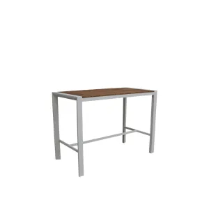 Copenhagen Outdoor Bar Table 1500 - White & Teak