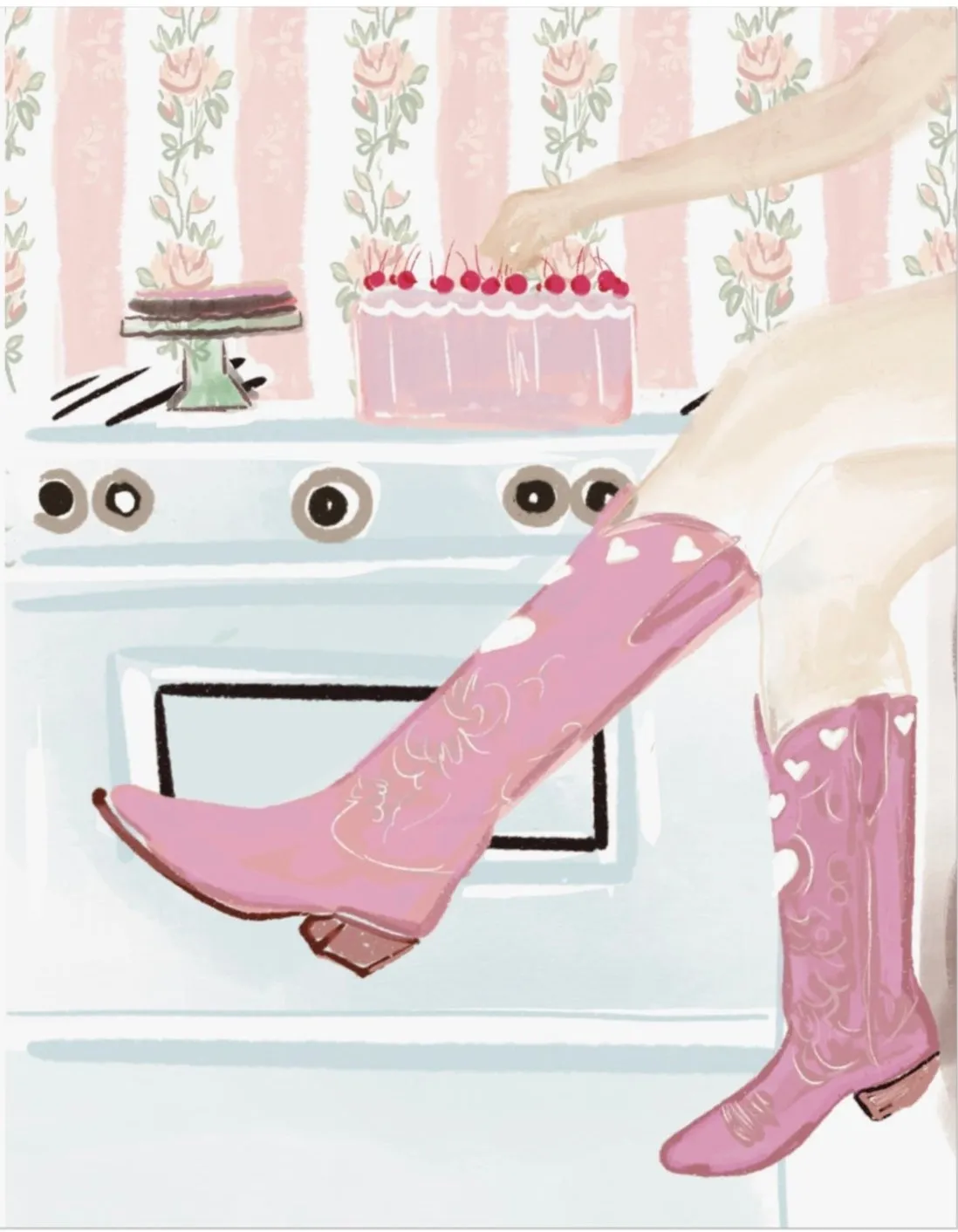 COWGIRL KITCHEN - Art Print