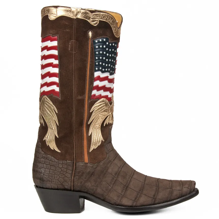 Crocodile Stars and Stripes 13" - Brown