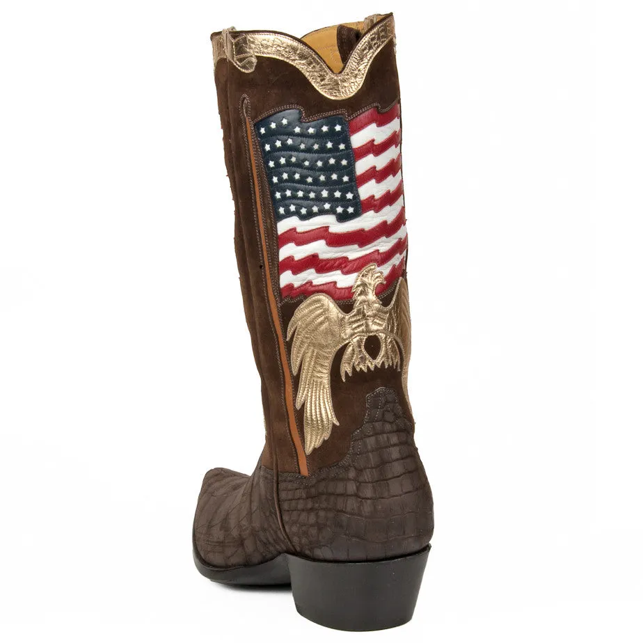 Crocodile Stars and Stripes 13" - Brown