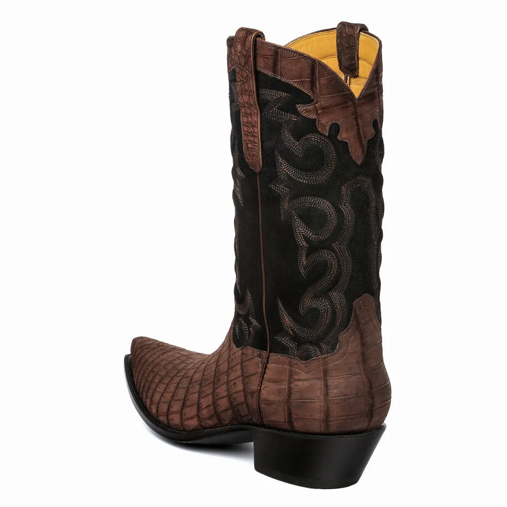 Crocodile Sueded with Nubuck 12" - Brown