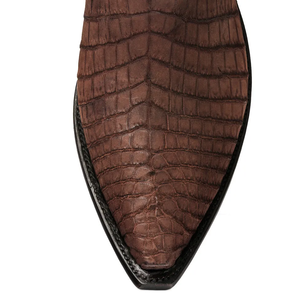 Crocodile Sueded with Nubuck 12" - Brown