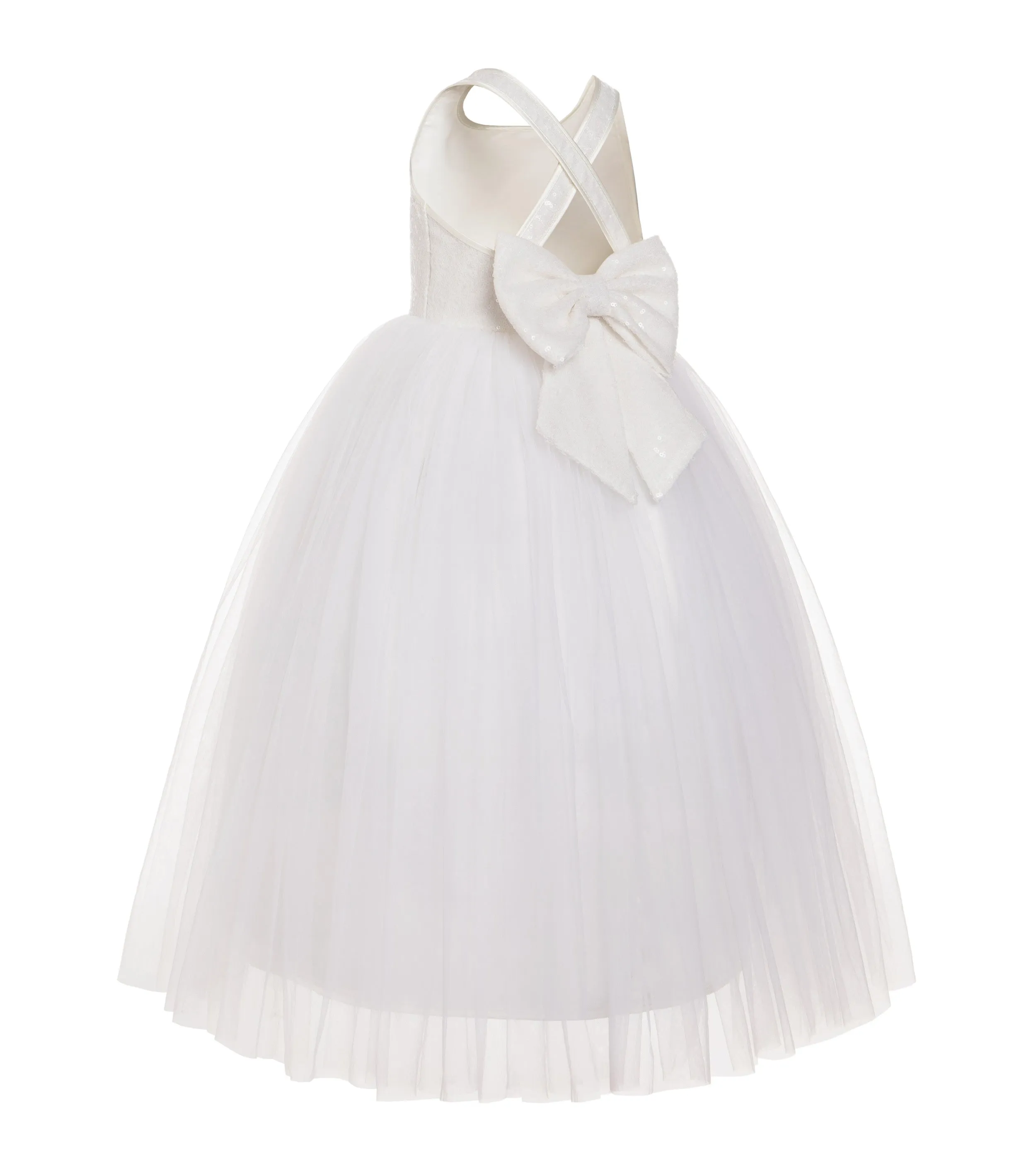 Crossed Straps A-Line Flower Girl Dress Junior Bridesmaid Dresses Formal Special Occasions 177(1)