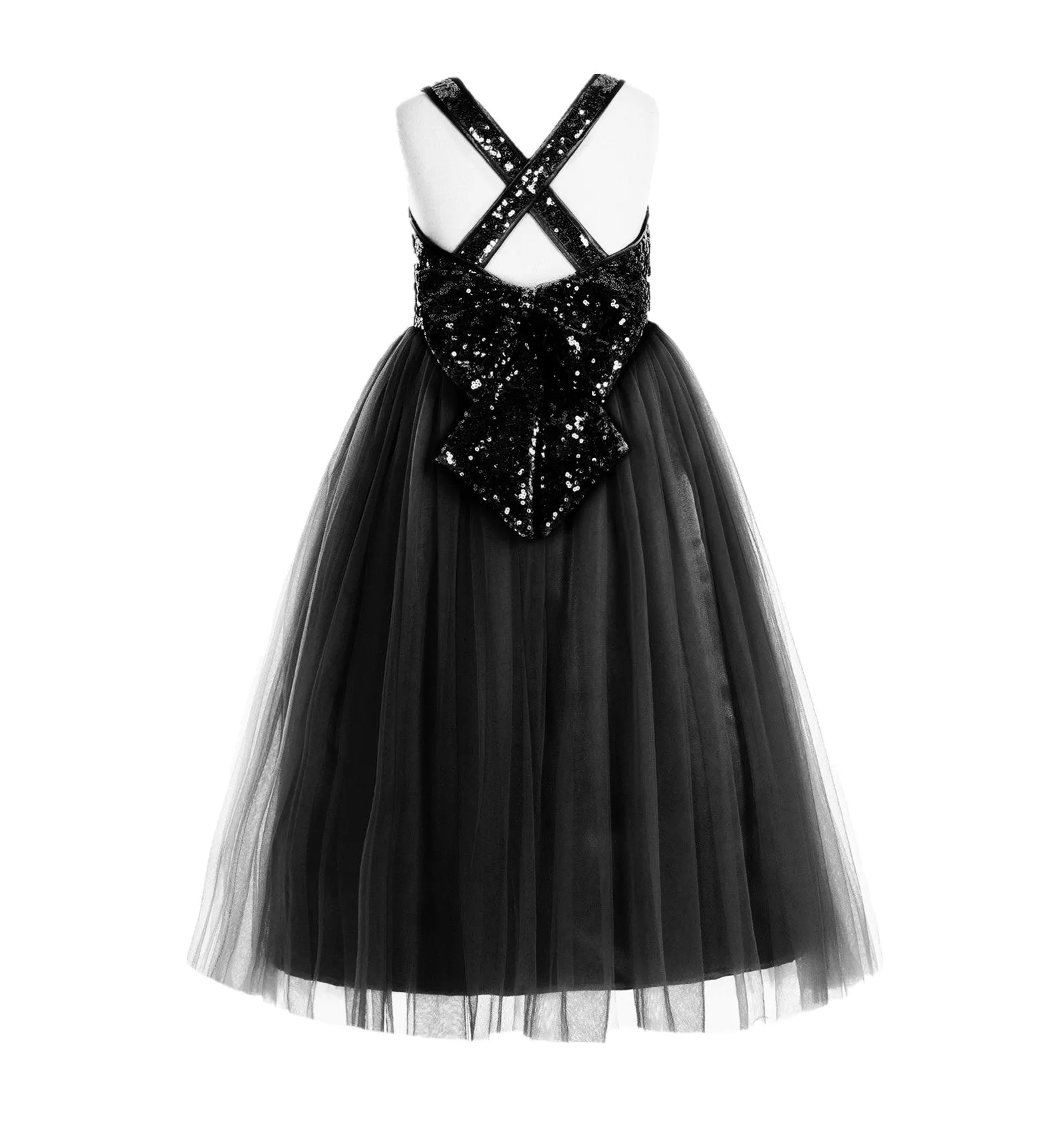 Crossed Straps A-Line Flower Girl Dress Junior Bridesmaid Dresses Formal Special Occasions 177(1)