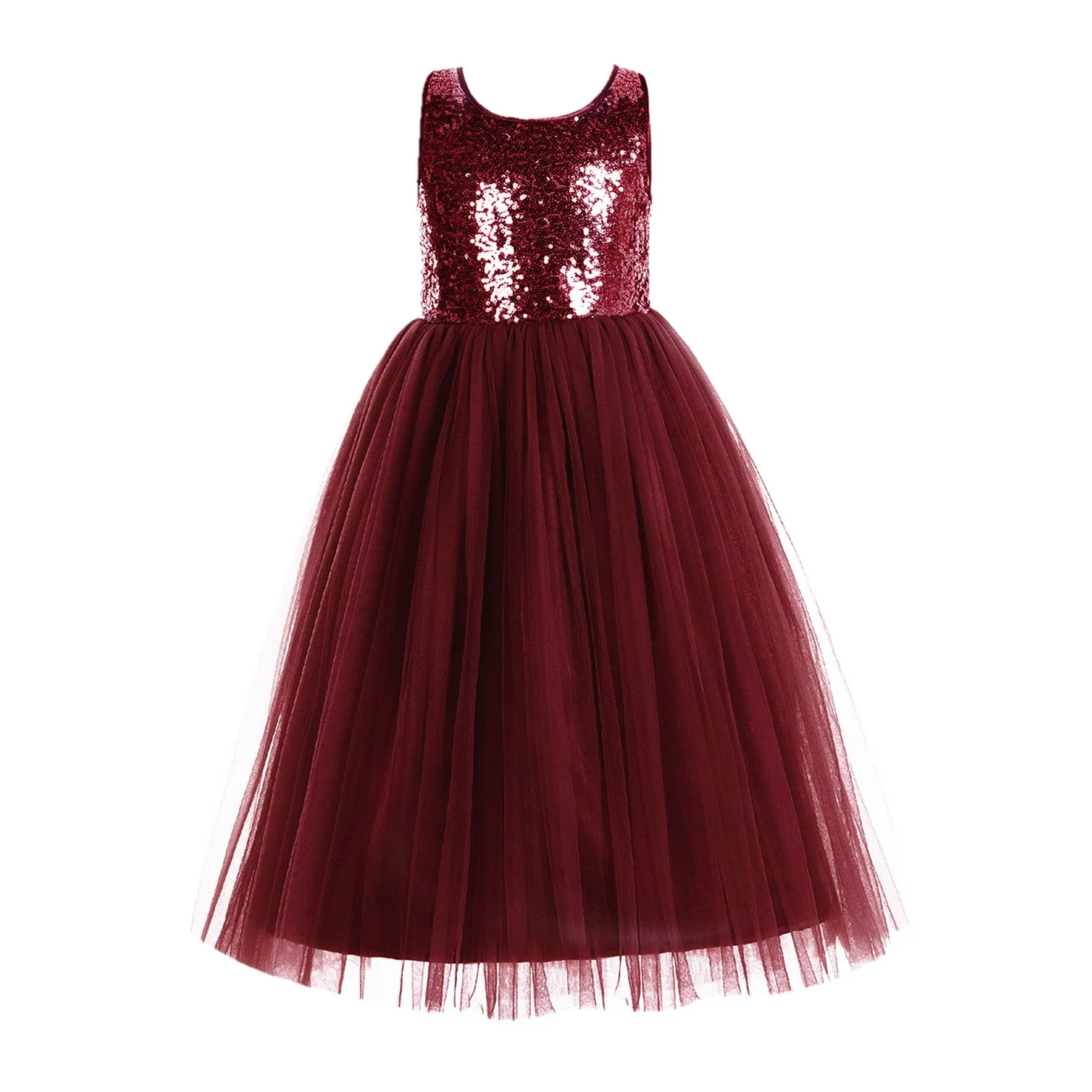 Crossed Straps A-Line Flower Girl Dress Junior Bridesmaid Dresses Formal Special Occasions 177(1)