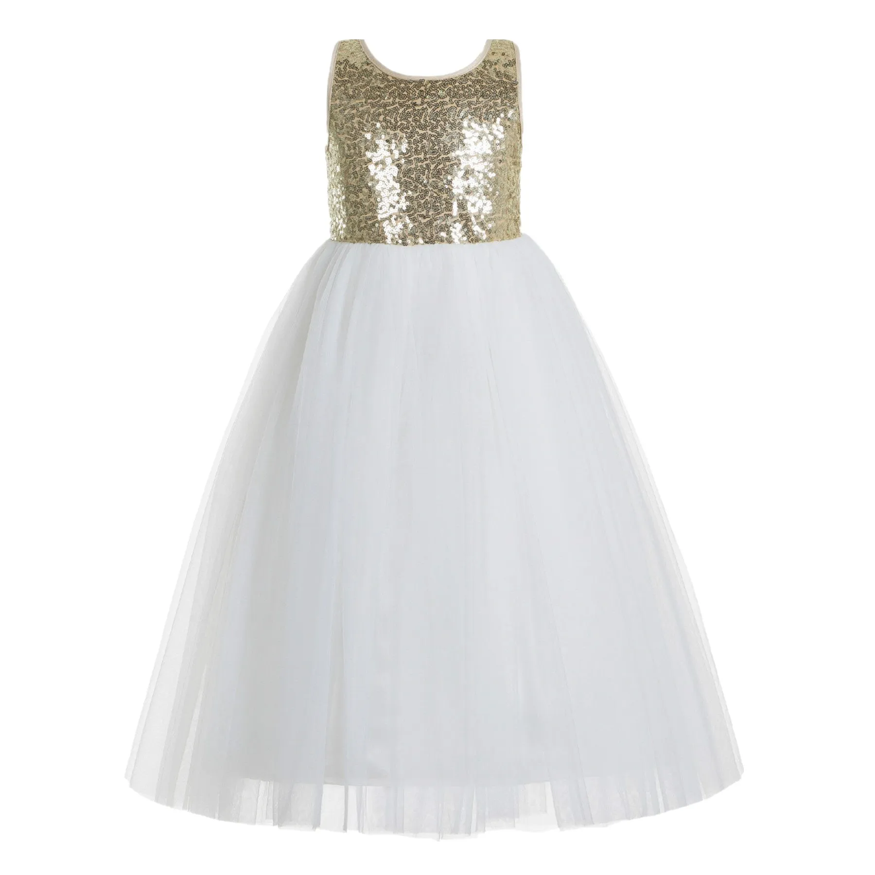 Crossed Straps A-Line Flower Girl Dress Junior Bridesmaid Dresses Formal Special Occasions 177(1)