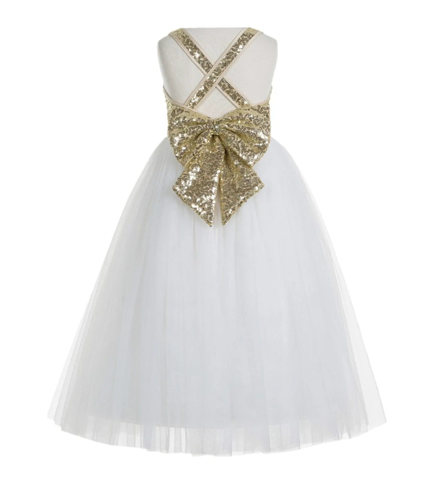 Crossed Straps A-Line Flower Girl Dress Junior Bridesmaid Dresses Formal Special Occasions 177(1)