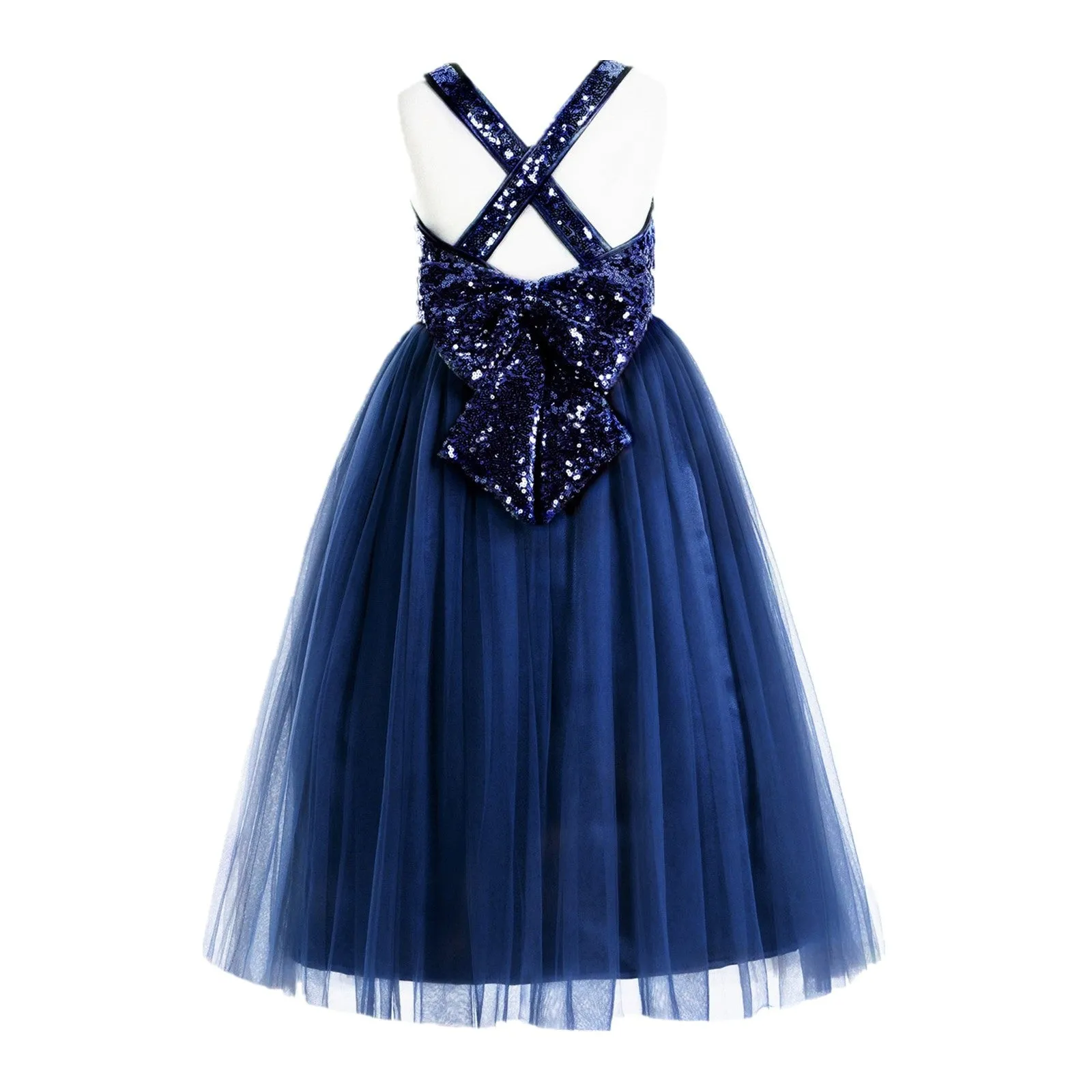 Crossed Straps A-Line Flower Girl Dress Junior Bridesmaid Dresses Formal Special Occasions 177(1)