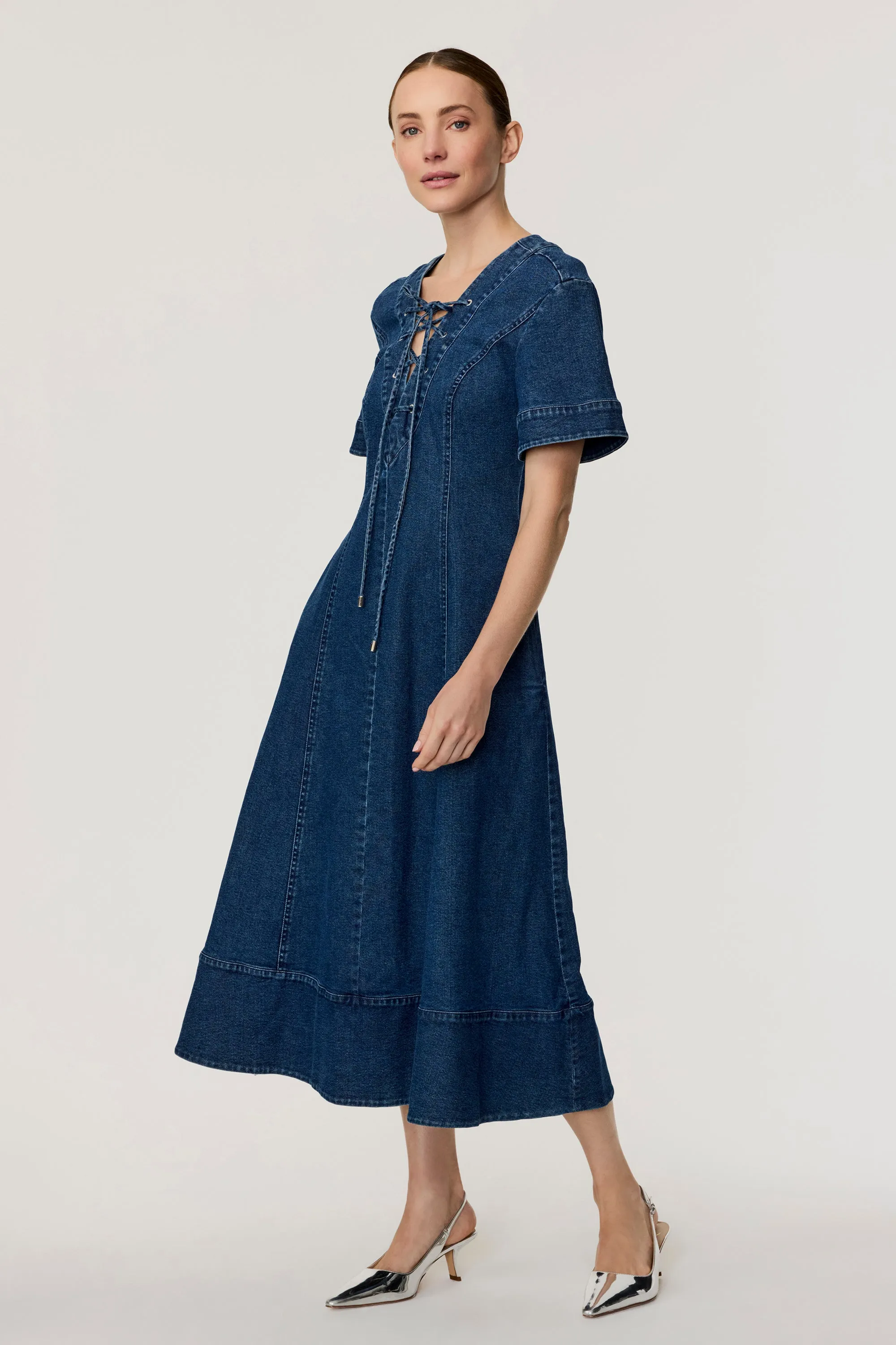 Dahlia Denim Midi Dress