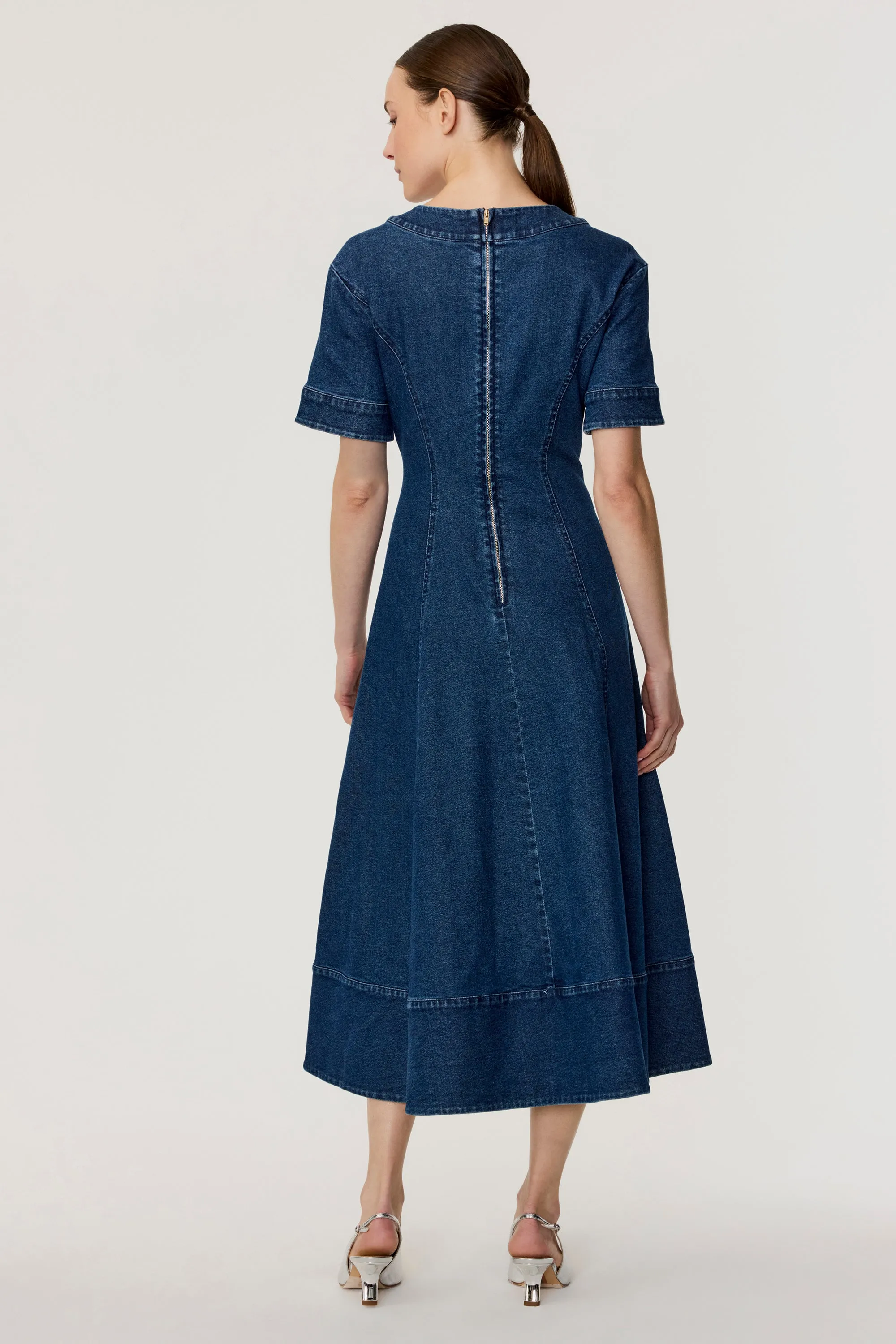 Dahlia Denim Midi Dress