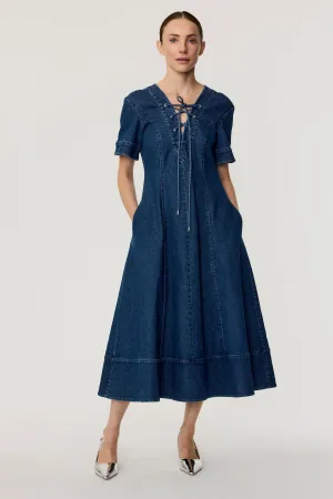 Dahlia Denim Midi Dress