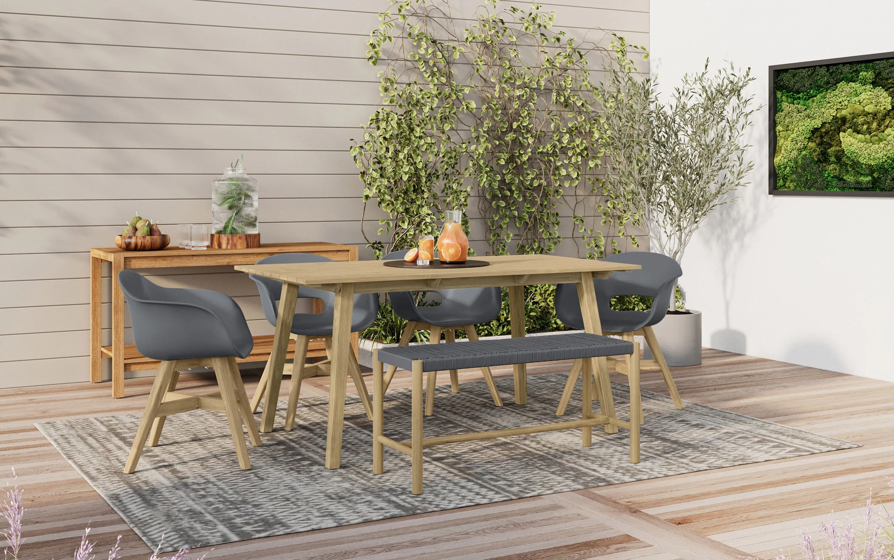 Dahlia Outdoor Indoor Bench