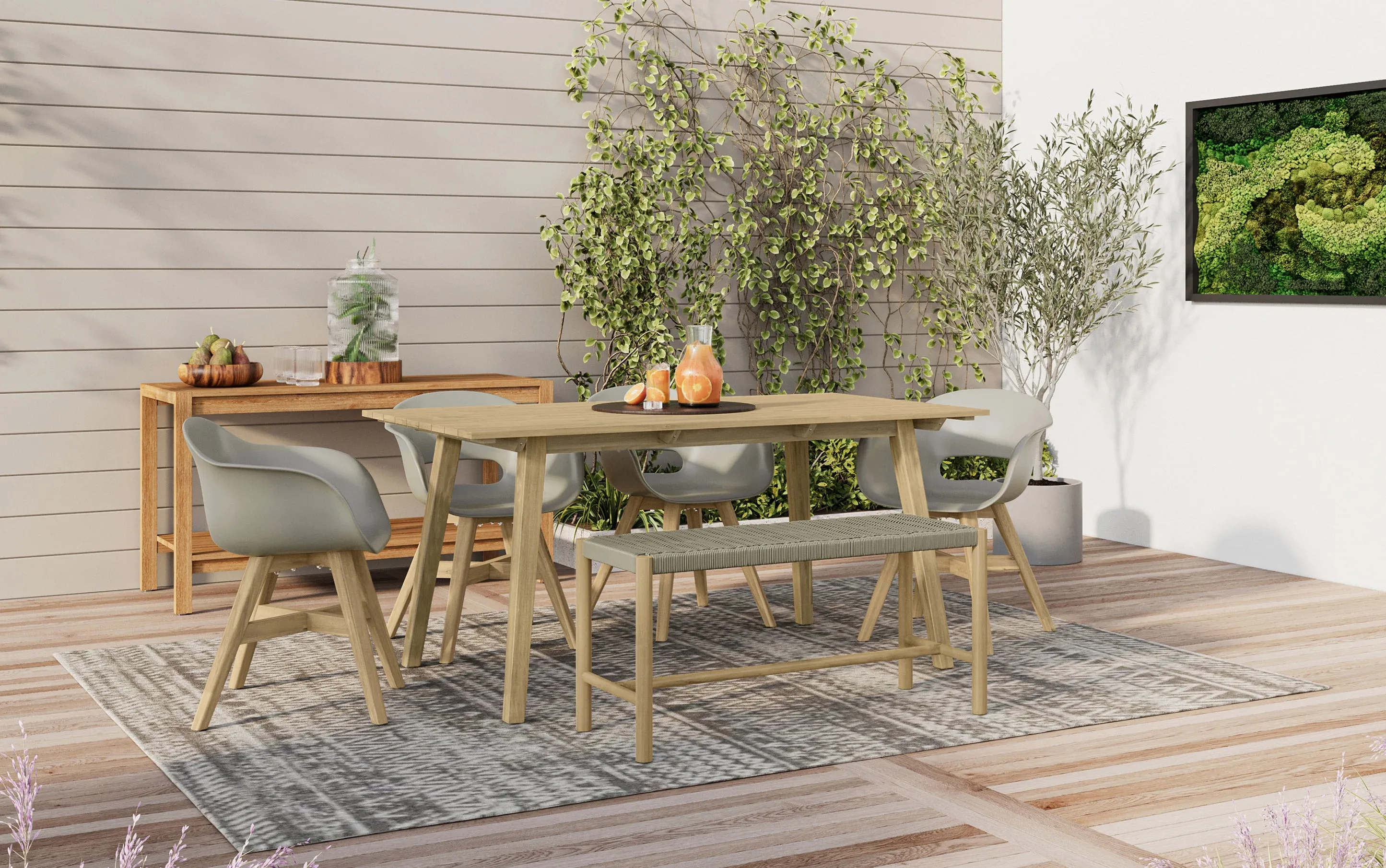 Dahlia Outdoor Indoor Bench
