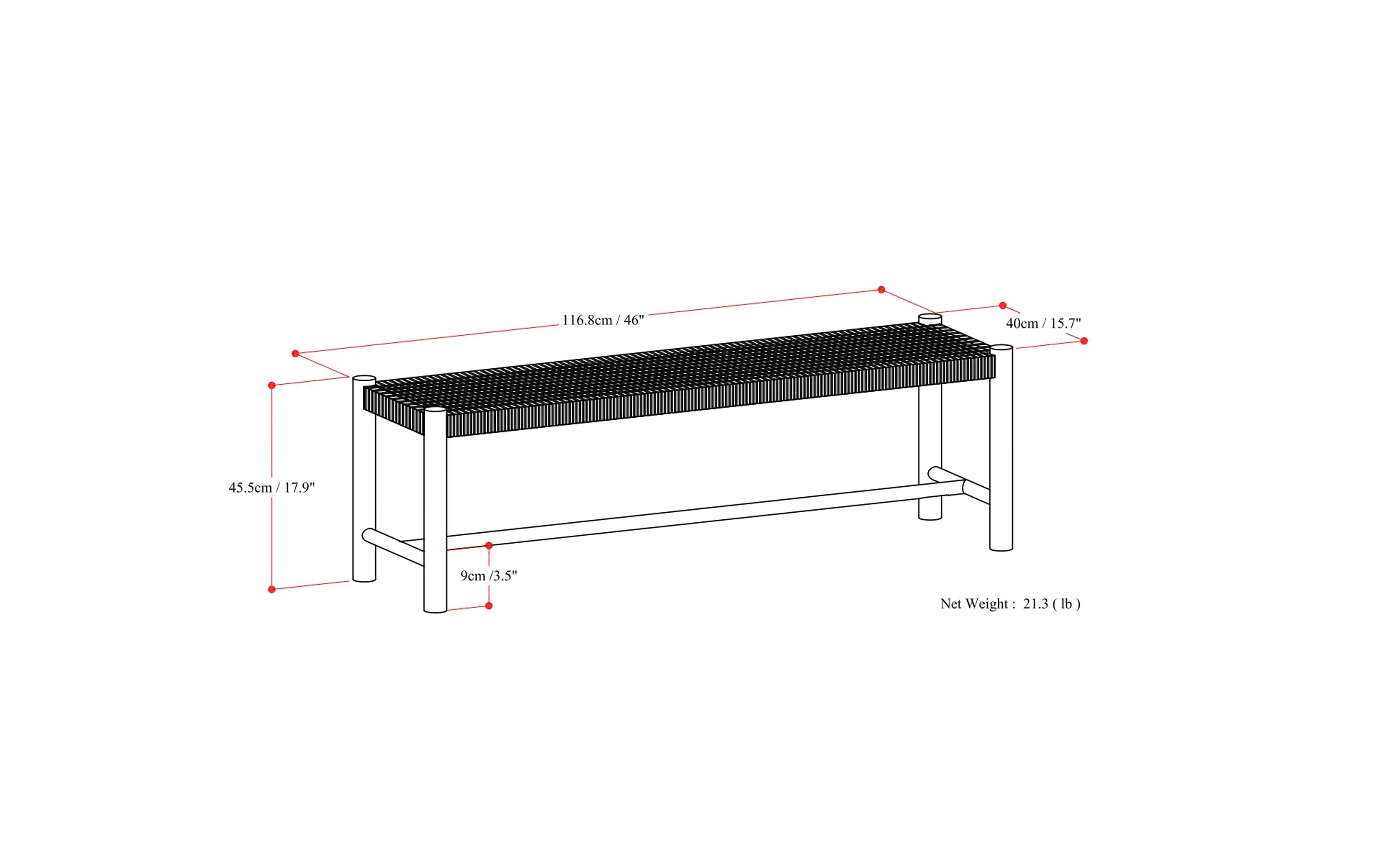 Dahlia Outdoor Indoor Bench