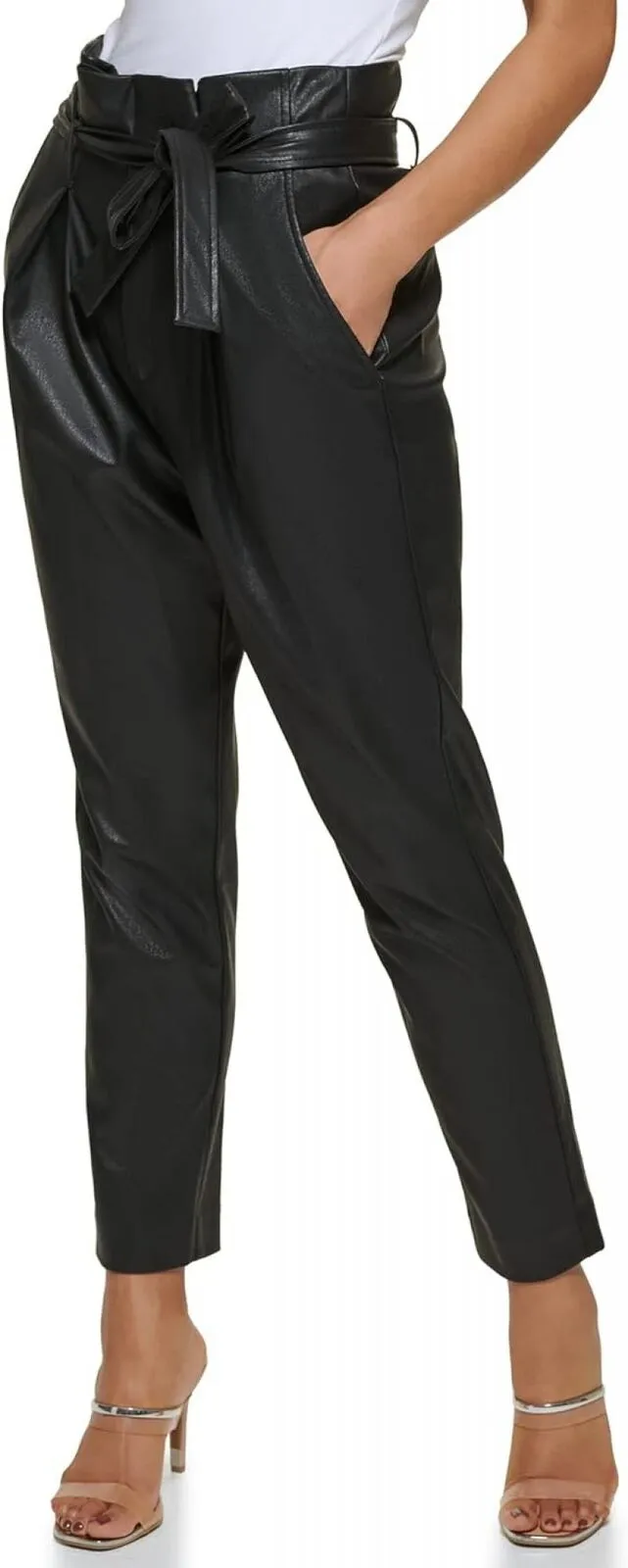 DKNY Women's High Tie Waist Cold Weather Formal Pants UG2P4202