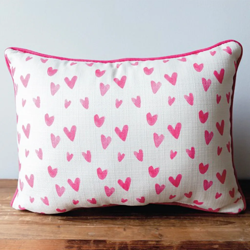 Doodle Love Rectangle Pillow with Backing