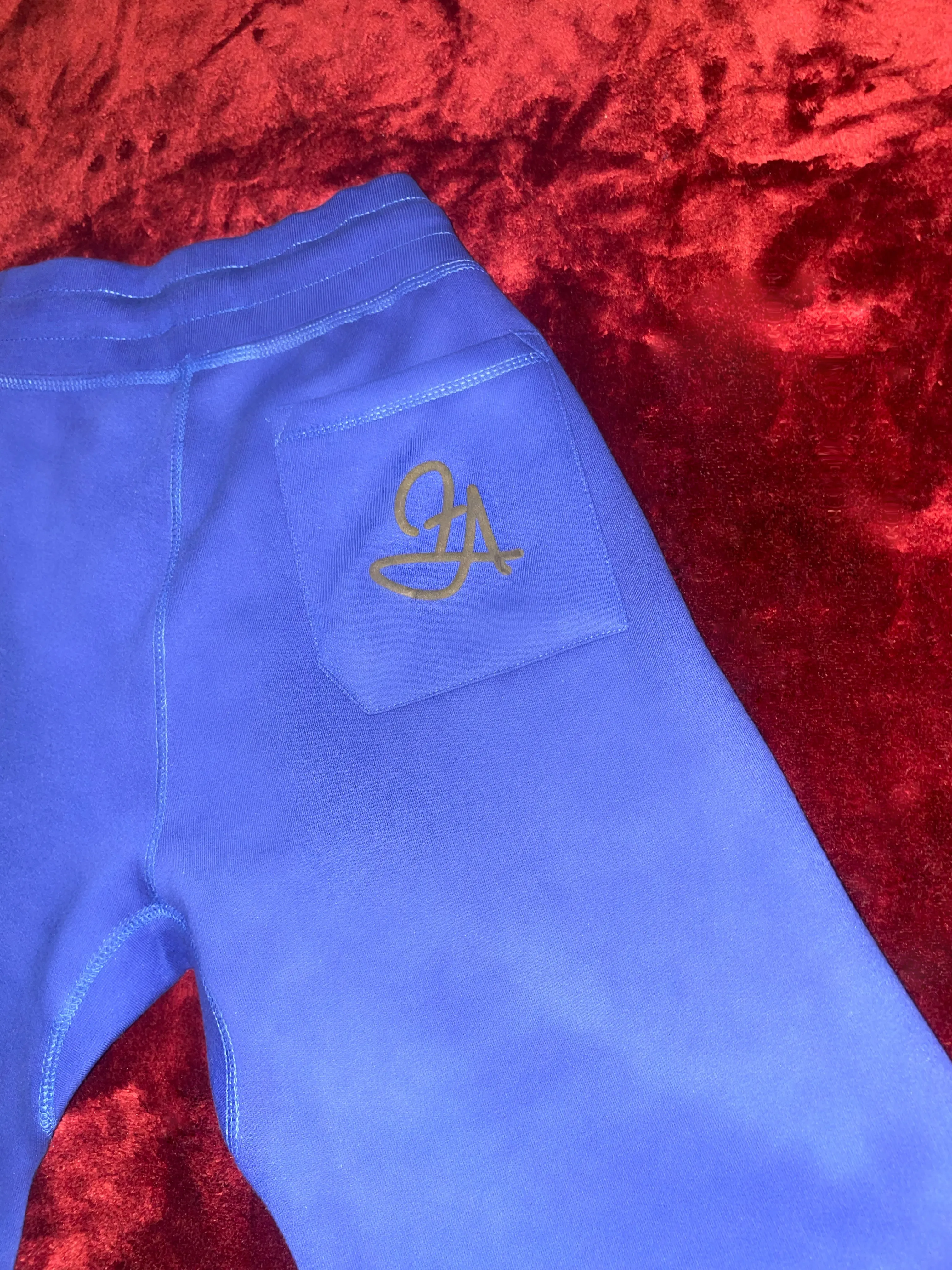 Fallon Aurielle Unisex Signature 3 Piece Baltimore Rep Yo Set Short Set (Deep Royal Blue & Black)
