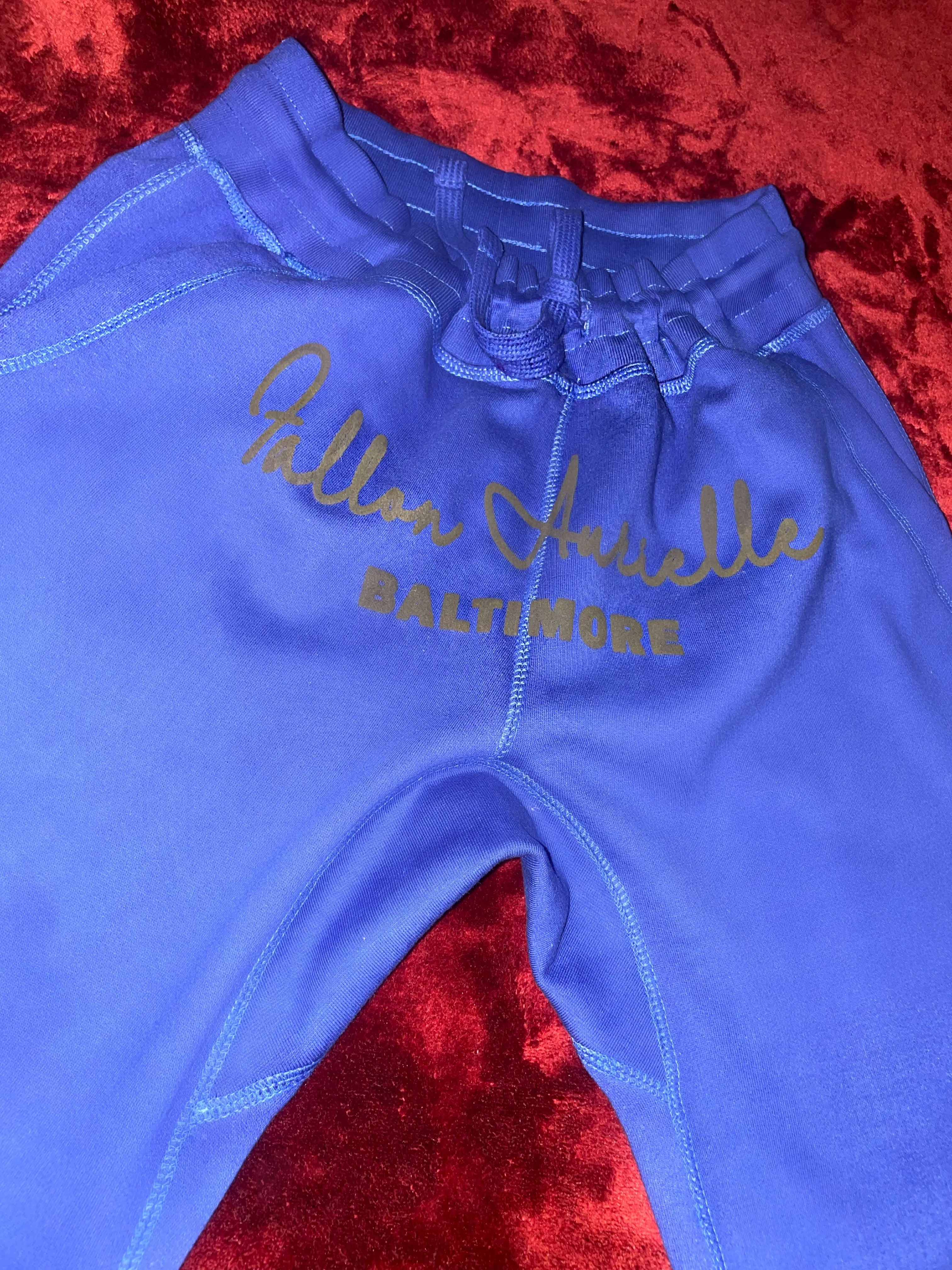Fallon Aurielle Unisex Signature 3 Piece Baltimore Rep Yo Set Short Set (Deep Royal Blue & Black)