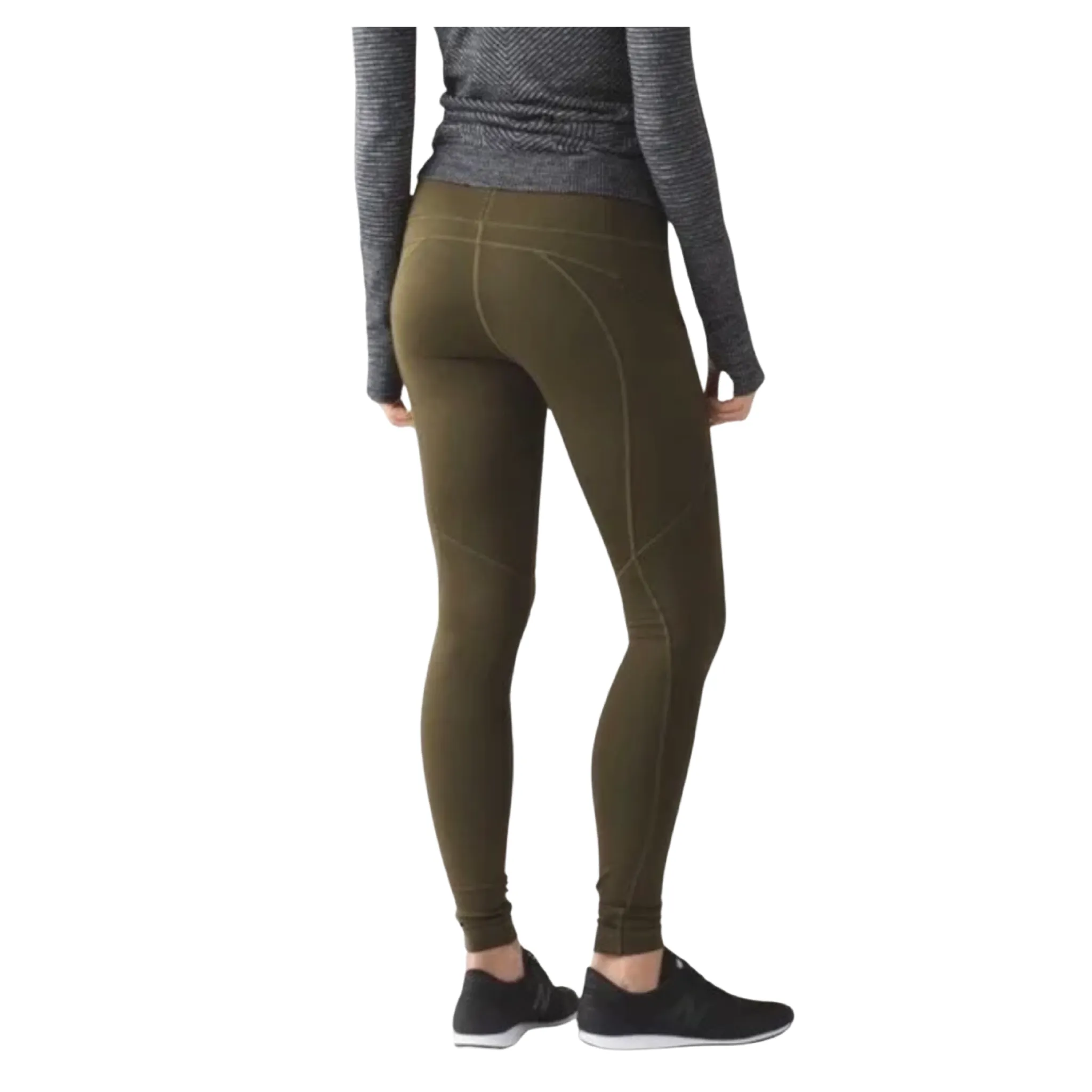 First Mile Tech Tight Military Green Cold Weather Run Leggings Size 8