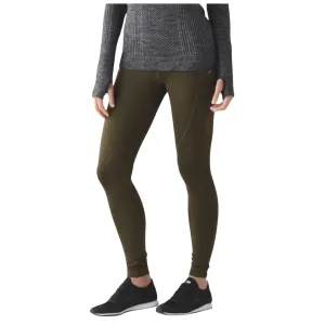 First Mile Tech Tight Military Green Cold Weather Run Leggings Size 8