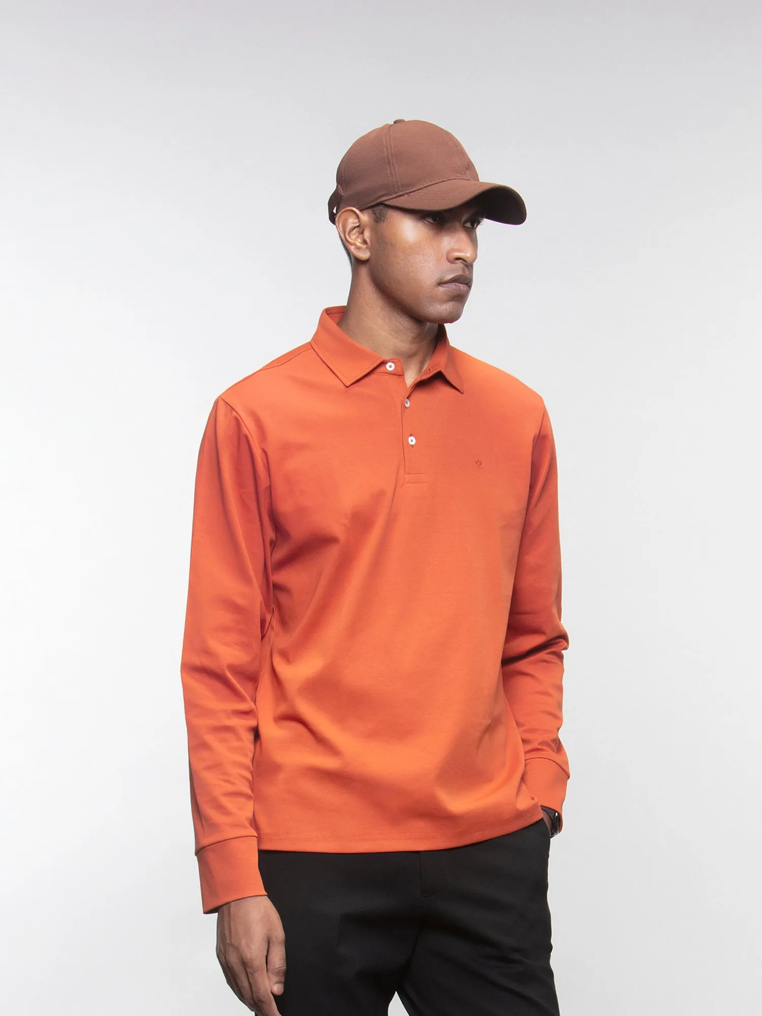 Full-sleeve lifestyle polo