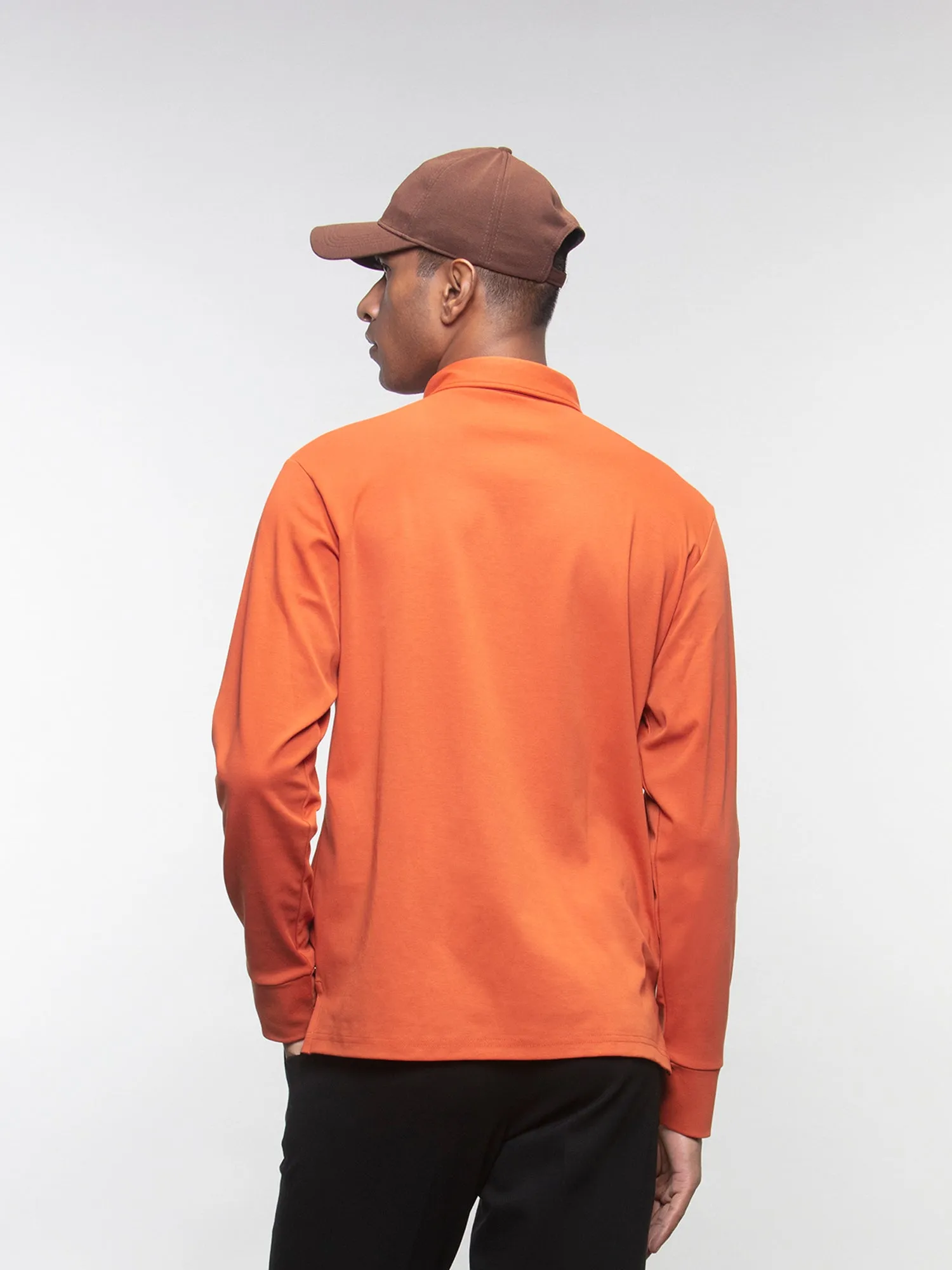 Full-sleeve lifestyle polo