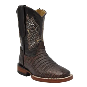 Gavel Kid's Lizard Print Brown Boot