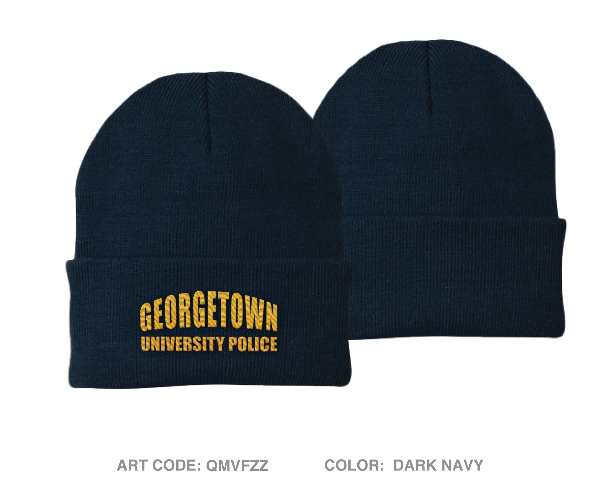 Georgetown University Police Department Embroidered Knit Beanie - QMVFZZ