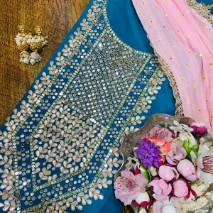 Gota Patti Suit in Blue