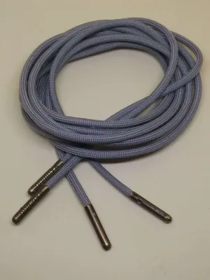 Gray Boot Laces *Guaranteed for Life* 550 Paracord Steel Tip