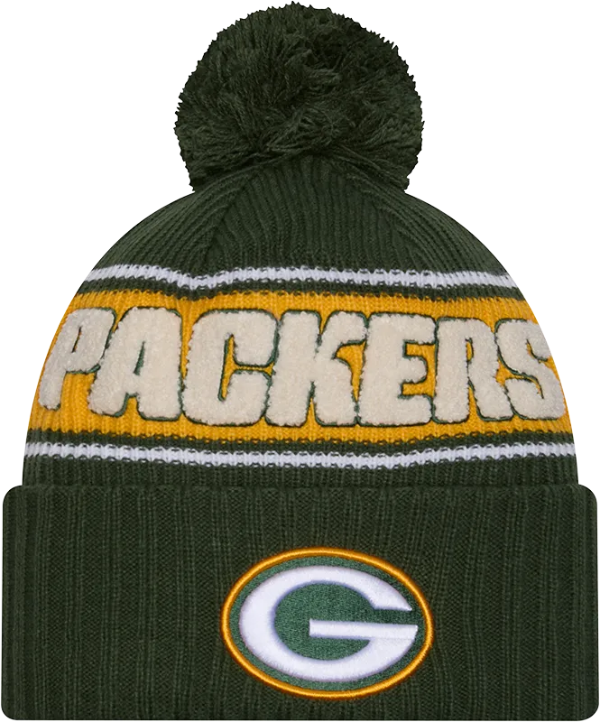 Green Bay Packers Sport Knit Fleece Lined Pom Toque