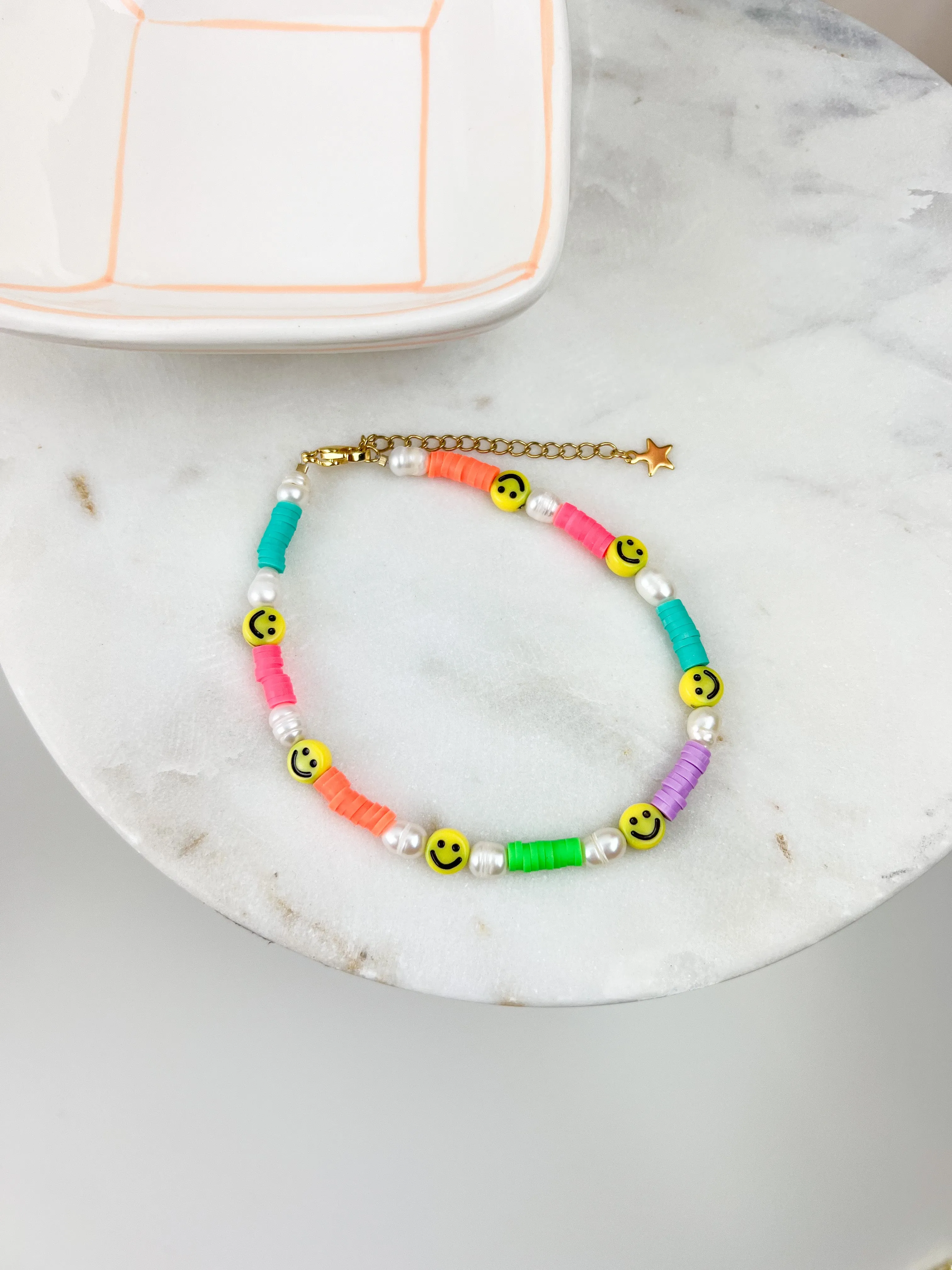 Happy Vibes Anklet [Waterproof]
