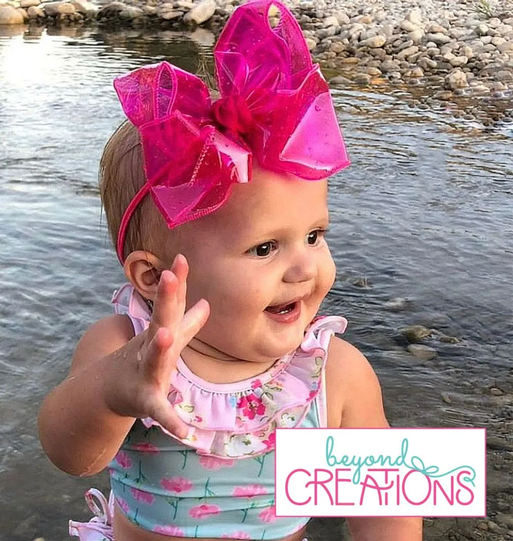 Huge Waterproof Double Knot Hair Bow on Headband