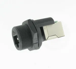 IP67 F/F RJ45 coupler panel unmated w/p
