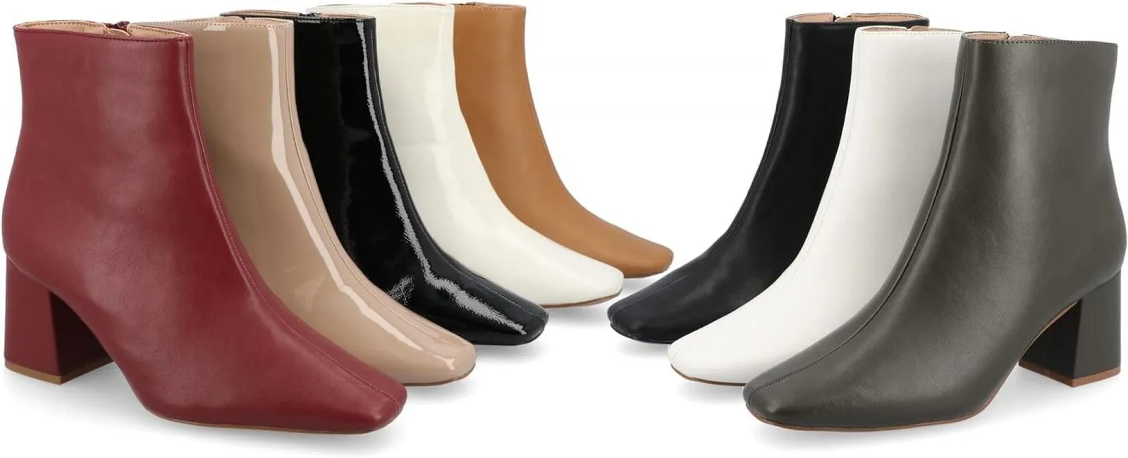 Journee Collection Womens Haylinn Bootie with Square Toe and Block Heel Black 9M