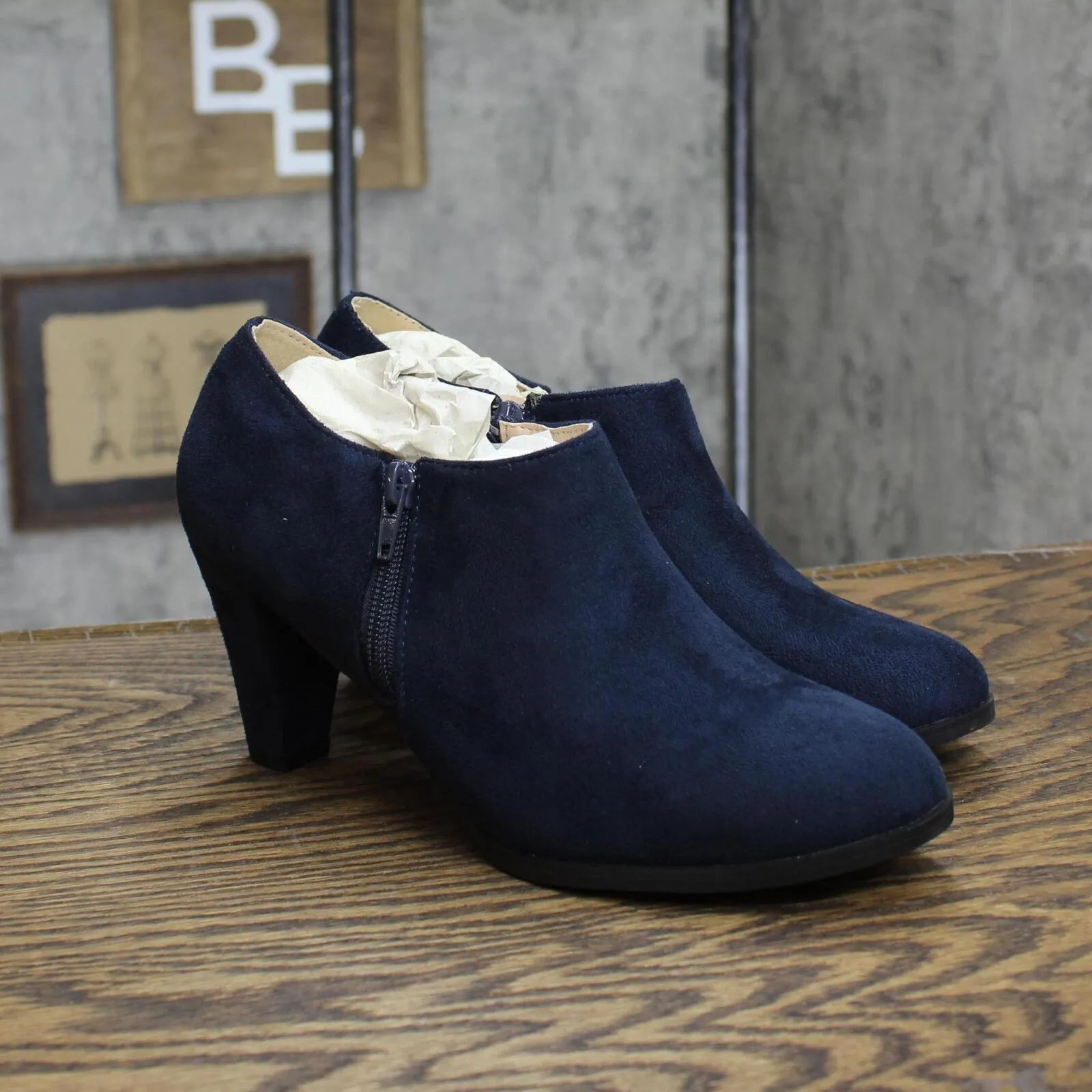 Journee Collection Women's SANZI Fashion Boot SANZI Navy Blue 8M