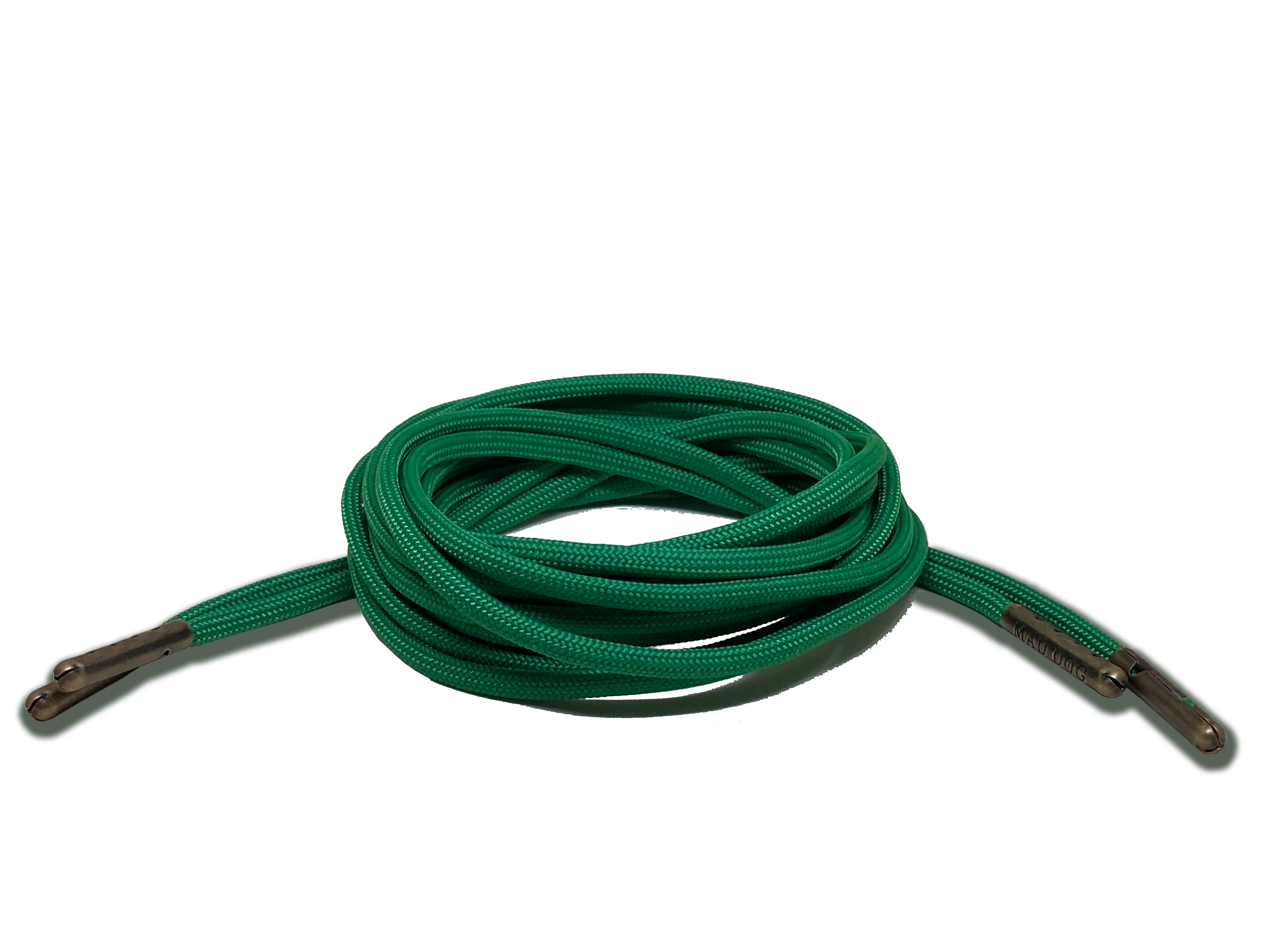 Kelly Green Boot Laces 550 Paracord Steel Tip