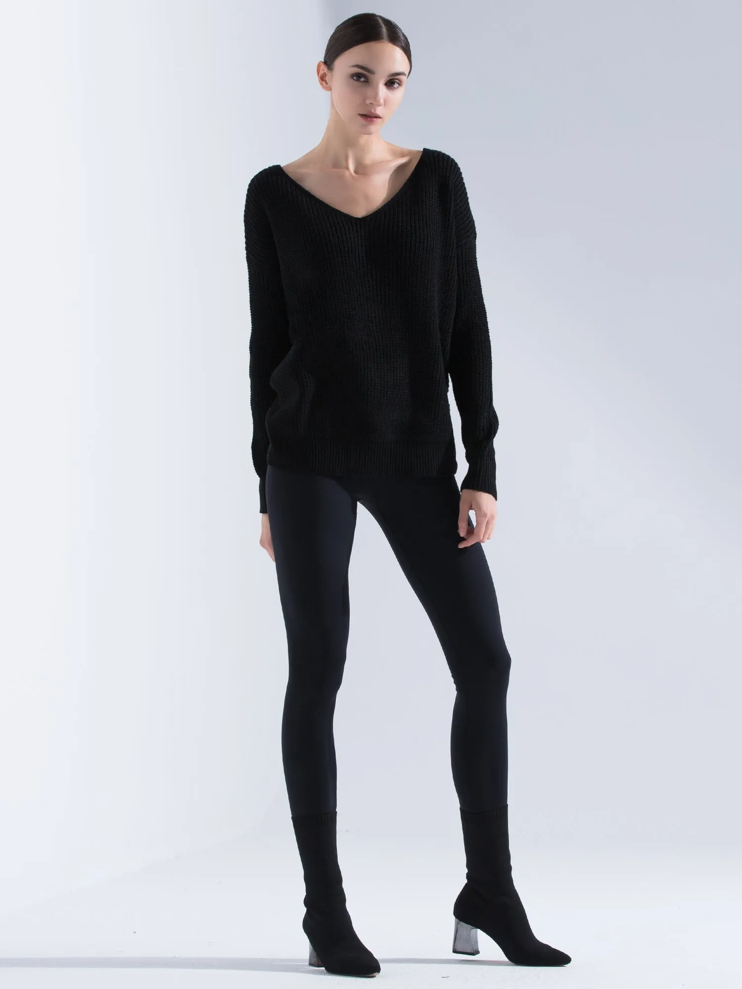 KNOTTED OPEN BACK SWEATER