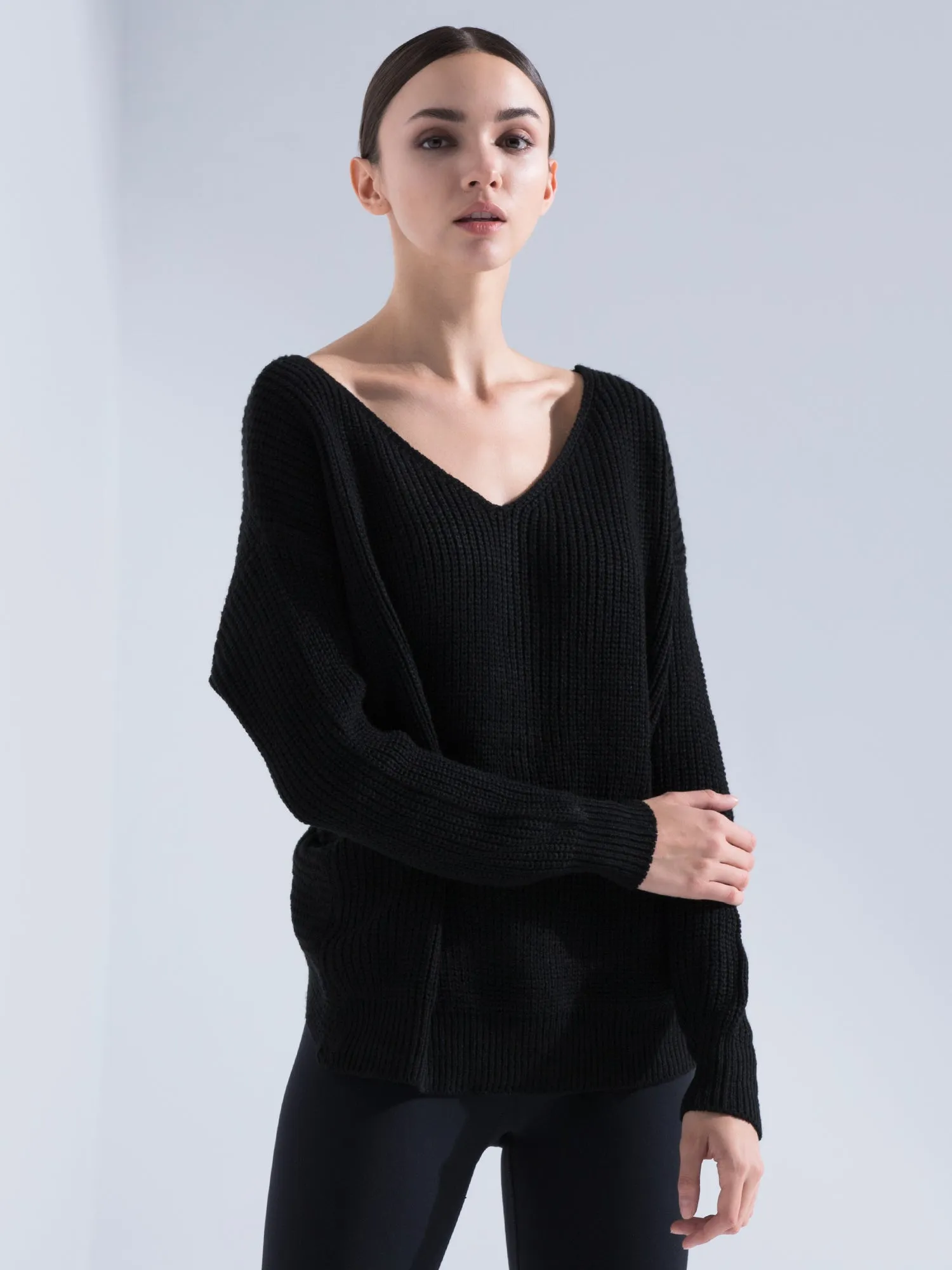 KNOTTED OPEN BACK SWEATER
