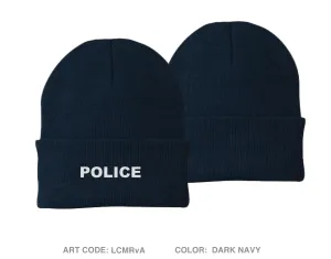 Konawa police department Embroidered Knit Beanie - LCMRvA