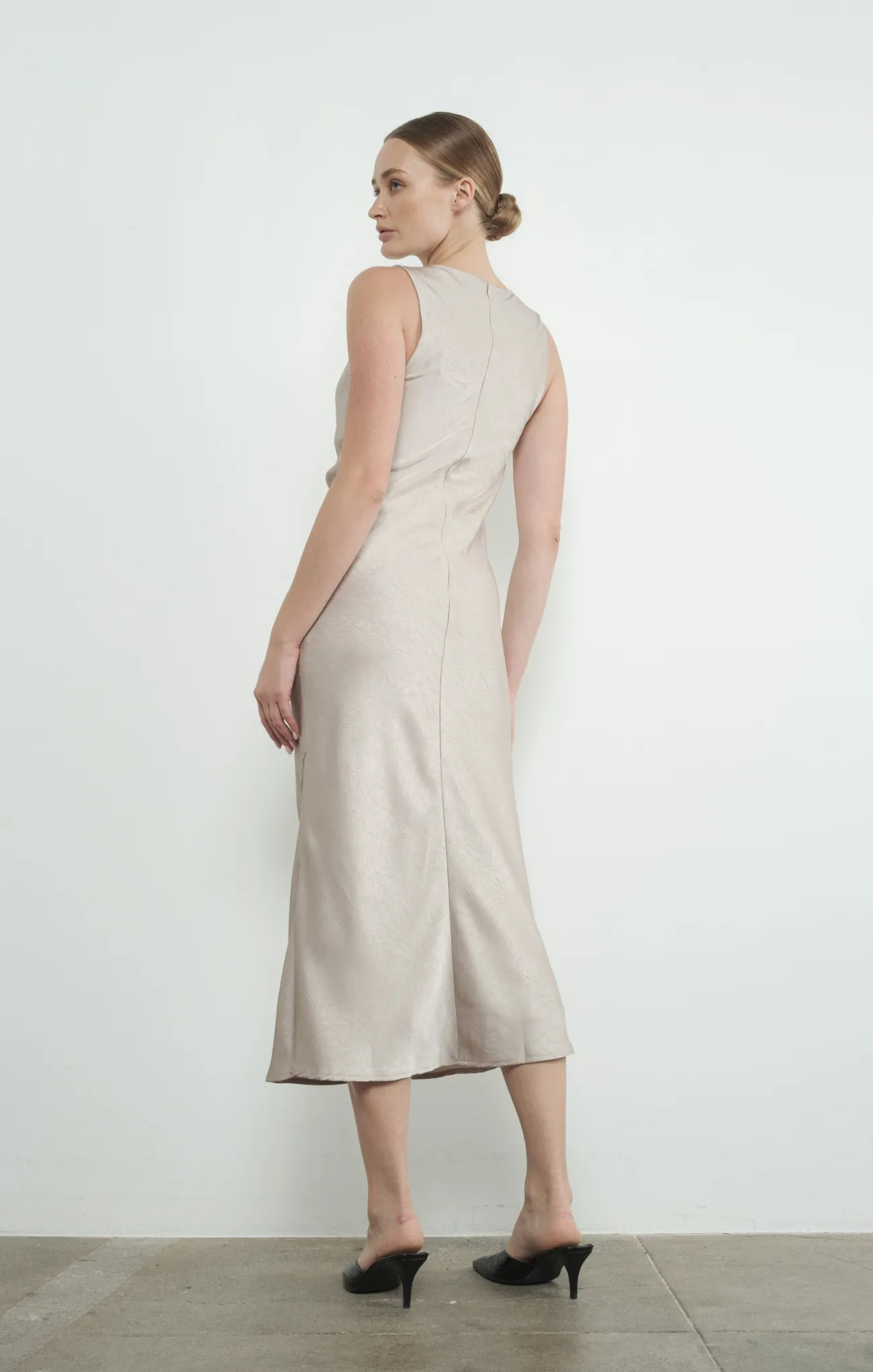 Kya Satin Midi Dress