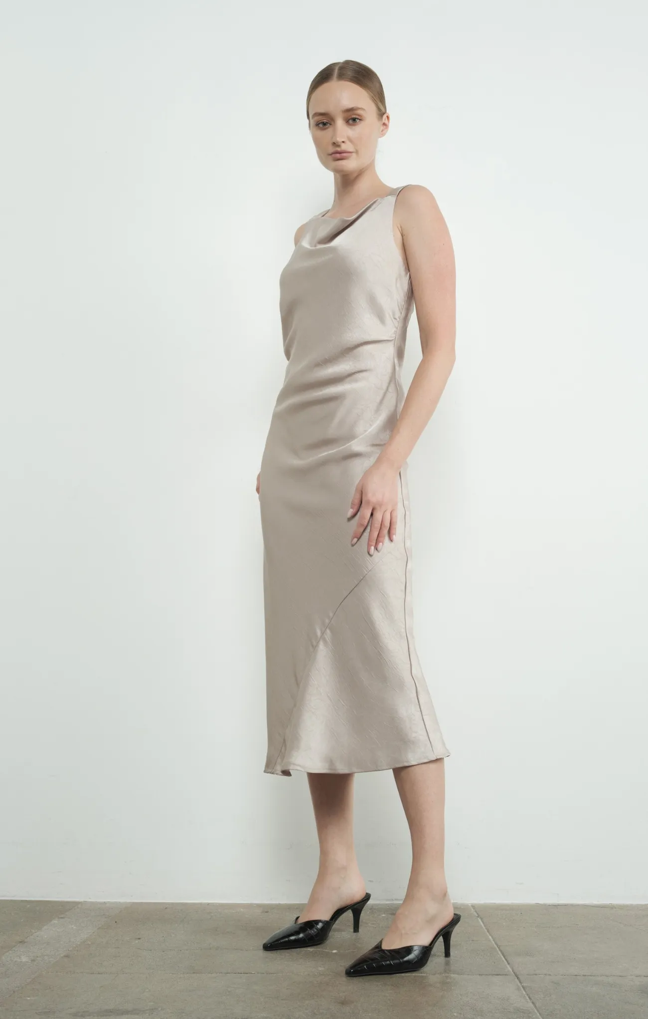 Kya Satin Midi Dress
