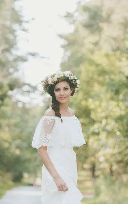 Lace Vintage Boho Light Lace Wedding Dress-712195