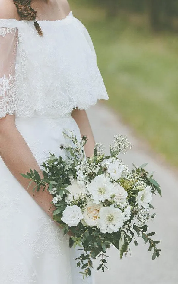 Lace Vintage Boho Light Lace Wedding Dress-712195