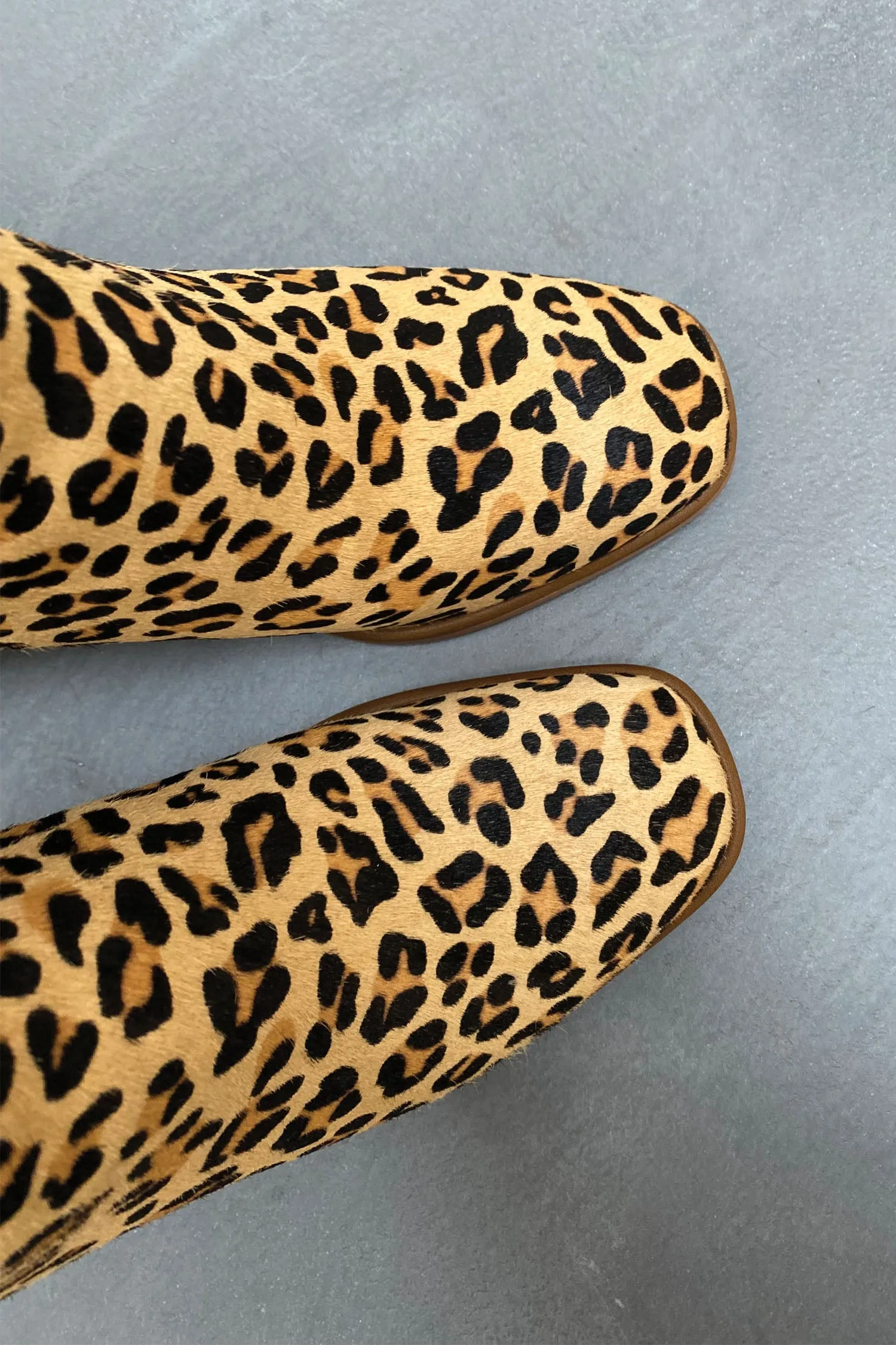 Leather Leopard Short Boot
