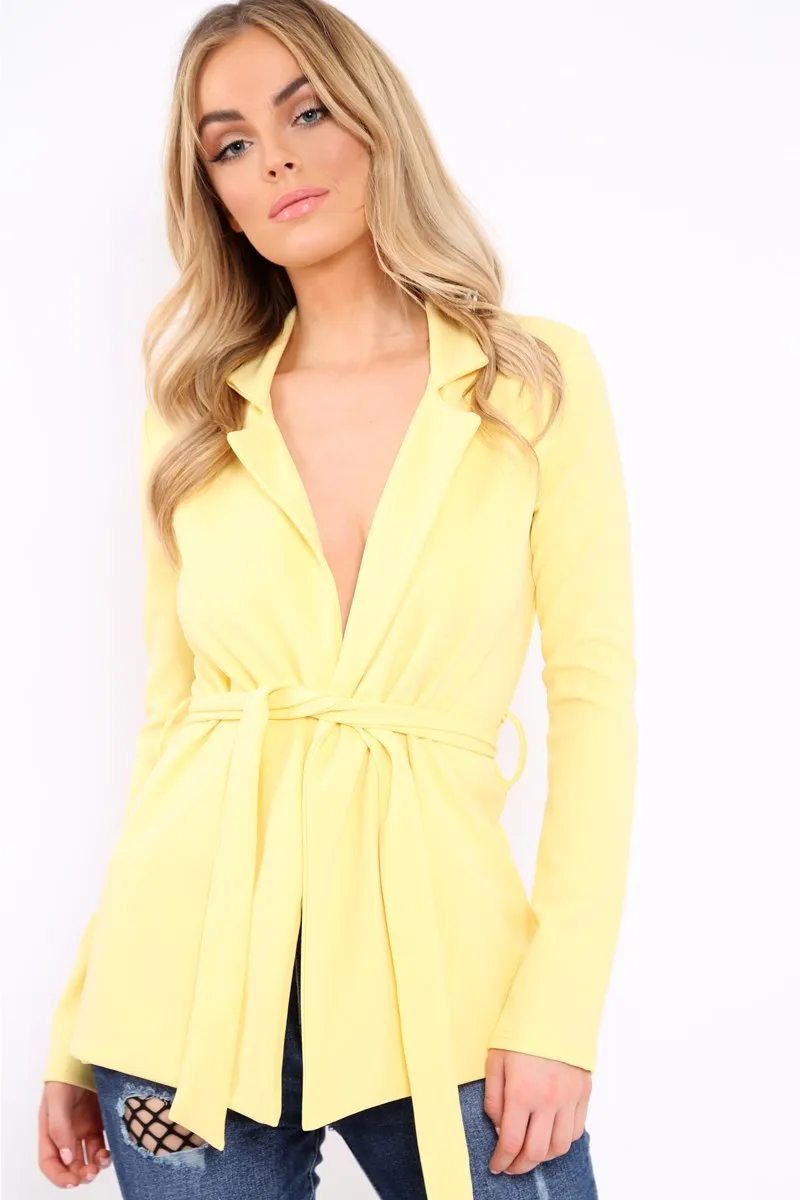Lemon Belted Blazer - Kenna