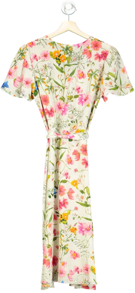 LilySilk Floral Midi Dress UK 8